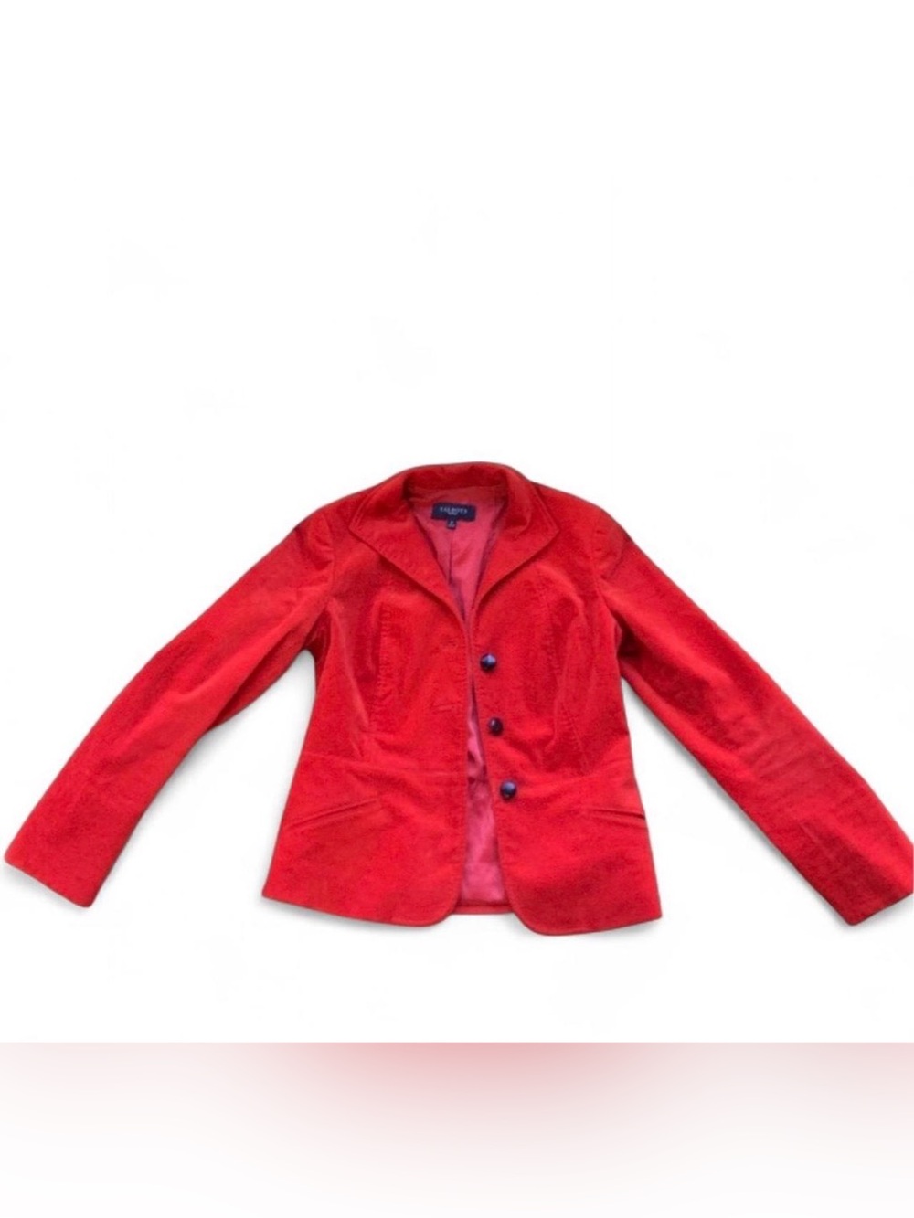 Talbots Orange Velvet Women's Tailored Blazer Jacket